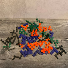 Load image into Gallery viewer, A picture of all the 3d printed pieces included in the accessibility kit. Each piece is has a shape associated with the color that is tactile.