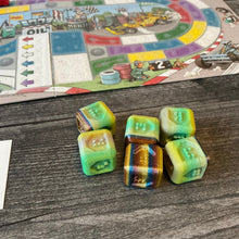 Load image into Gallery viewer, close up shot of the braille dice