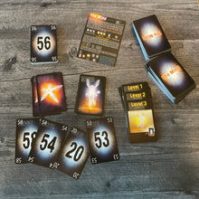 Load image into Gallery viewer, The cards to the mind are laid out. Transparent braille is on all the different types of cards.