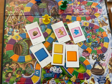 Load image into Gallery viewer, A top down view of the board, cards and the pieces