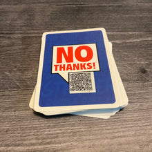 Load image into Gallery viewer, Shot of the back of the cards with the QR code that has the flavor text on it.