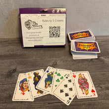 Load image into Gallery viewer, The box, cards with braille and the deck stacked to the side.