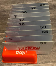 Load image into Gallery viewer, The game, with one rack setup with braille on it.