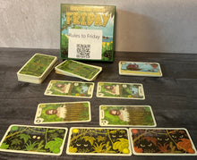 Load image into Gallery viewer, The game Friday set out. All the cards are oriented landscape so that the braille will fit on the cards