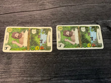 Load image into Gallery viewer, Some of the challenge cards. Transparent braille is on both of the cards.