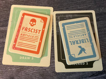 Load image into Gallery viewer, The liberal and fascist policy tokens with braille on them