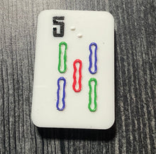 Load image into Gallery viewer, Close up of the 5 of bamboo