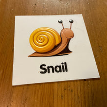 Load image into Gallery viewer, Close up on the tactile snail. It has Braille and is highly tactile.