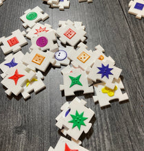 Load image into Gallery viewer, Shot of the colorful acrylic pieces scattered on the table.
