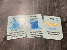 Load image into Gallery viewer, Some of the action cards shown close up. They have both print and braille on them.