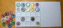Load image into Gallery viewer, Thermoformed board replacement and gems with braille stickers on them