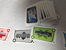 Load image into Gallery viewer, Train cards with Braille stickers on them