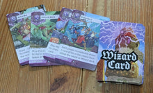 Load image into Gallery viewer, Picture of the cards from the Wizard's Tower expansion with braille on them.