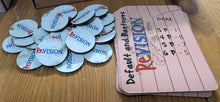 Load image into Gallery viewer, A close up on the revision tokens, and the default rules deck.