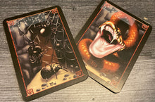 Load image into Gallery viewer, Spider and snake danger cards, with transparent braille on them
