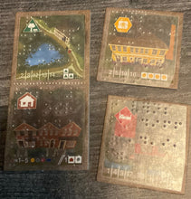 Load image into Gallery viewer, Some regular and duplex tiles. A very brief description of their function is on them in braille
