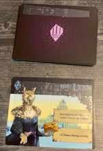 Load image into Gallery viewer, Clan cards. The color and card type is in braille on the back of the card and the animal and it's ability is on the front of the cards

