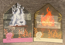 Load image into Gallery viewer, The front and the back of the fire tokens
