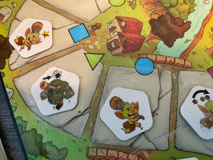 Close up on the monster tokens on the map